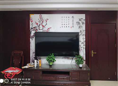 安康中式家庭装修电视柜效果展示