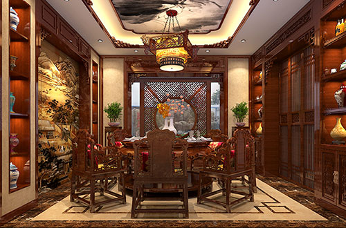 安康温馨雅致的古典中式家庭装修设计效果图